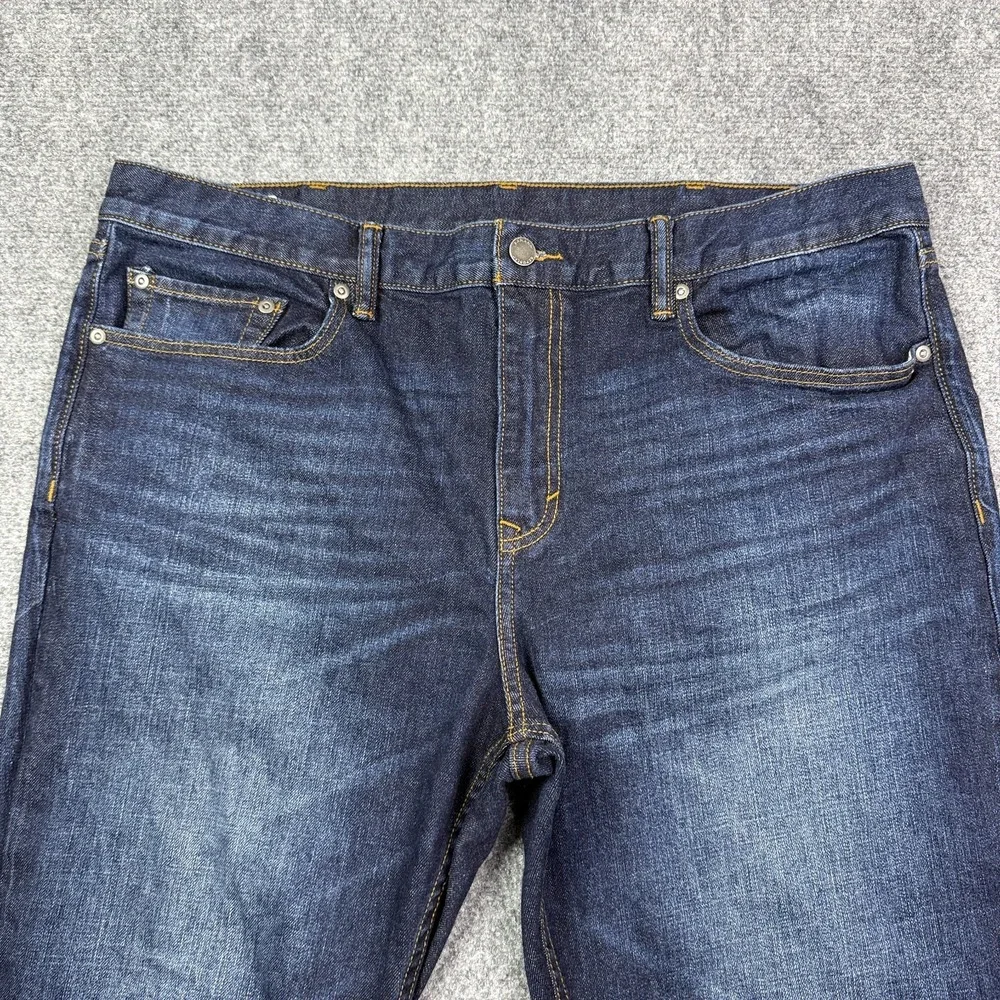 Banana Republic Jeans Mens 38x32 Slim Fit Straight Leg Dark Wash Stretch Denim